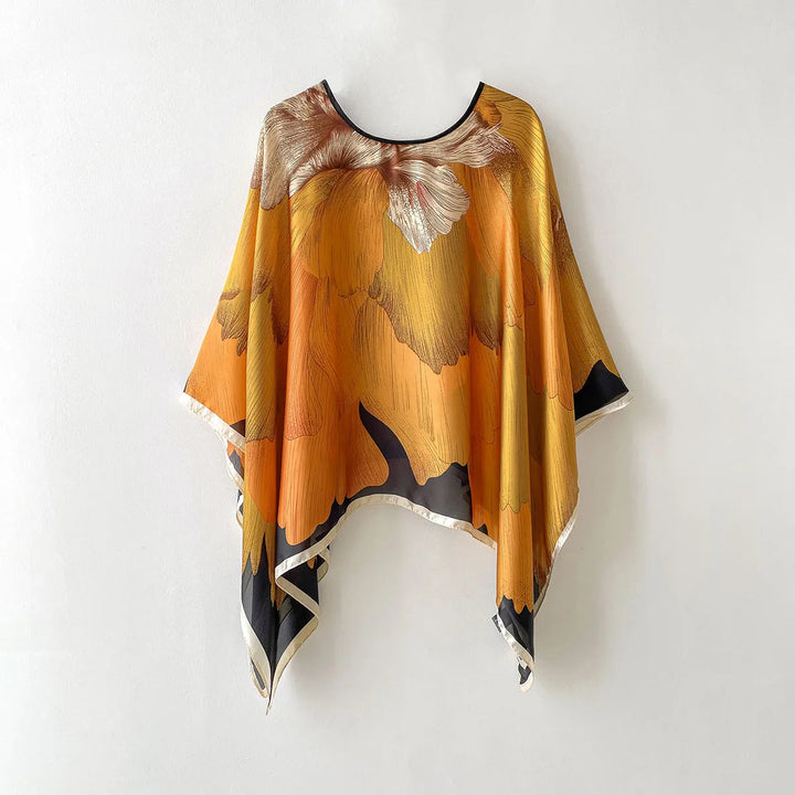 Women's Summer Silk Shawl Blouse