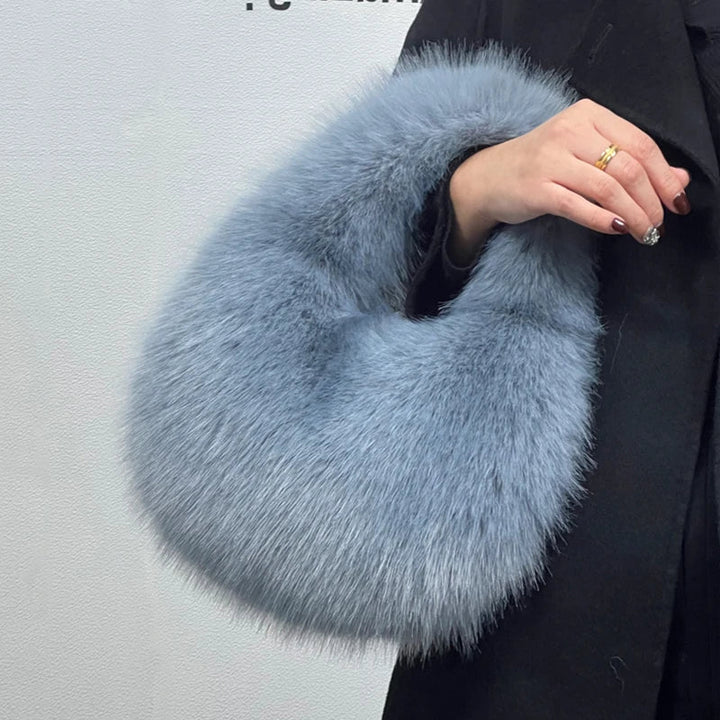 Jean | Half-Moon Shoulder Bag with Faux Fur