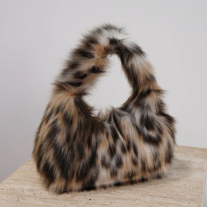 Mabel | Plush Faux Fur Hobo Shoulder Bag