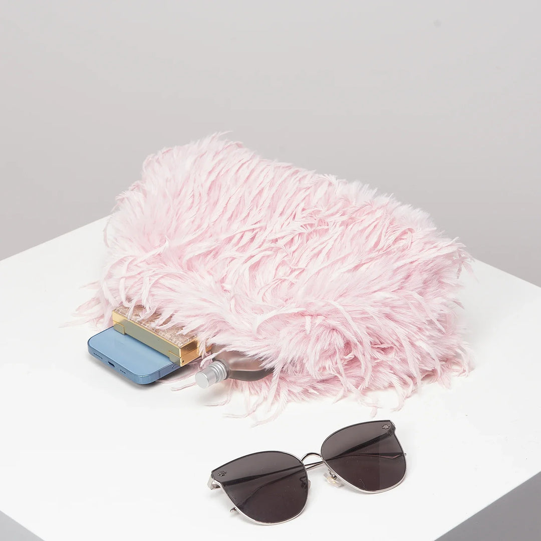 Rowan | Soft Velvet Clip Clutch