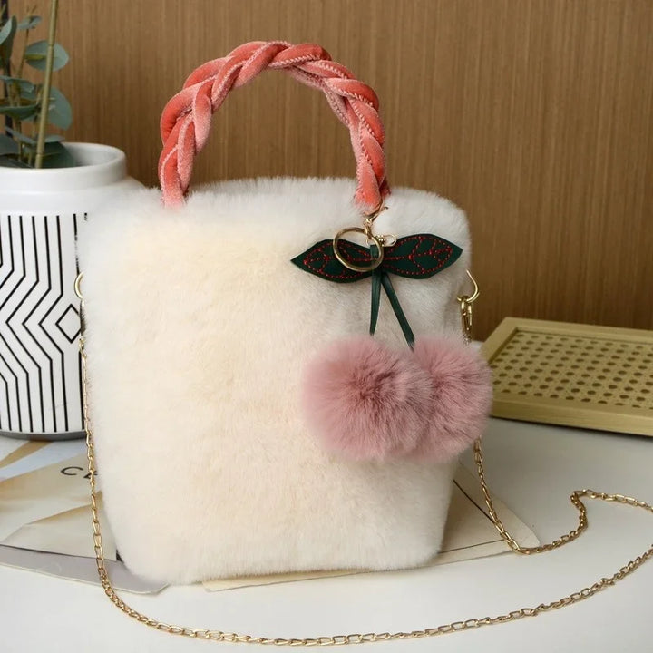 Rosalie | Soft Plush Charm Shoulder Bag