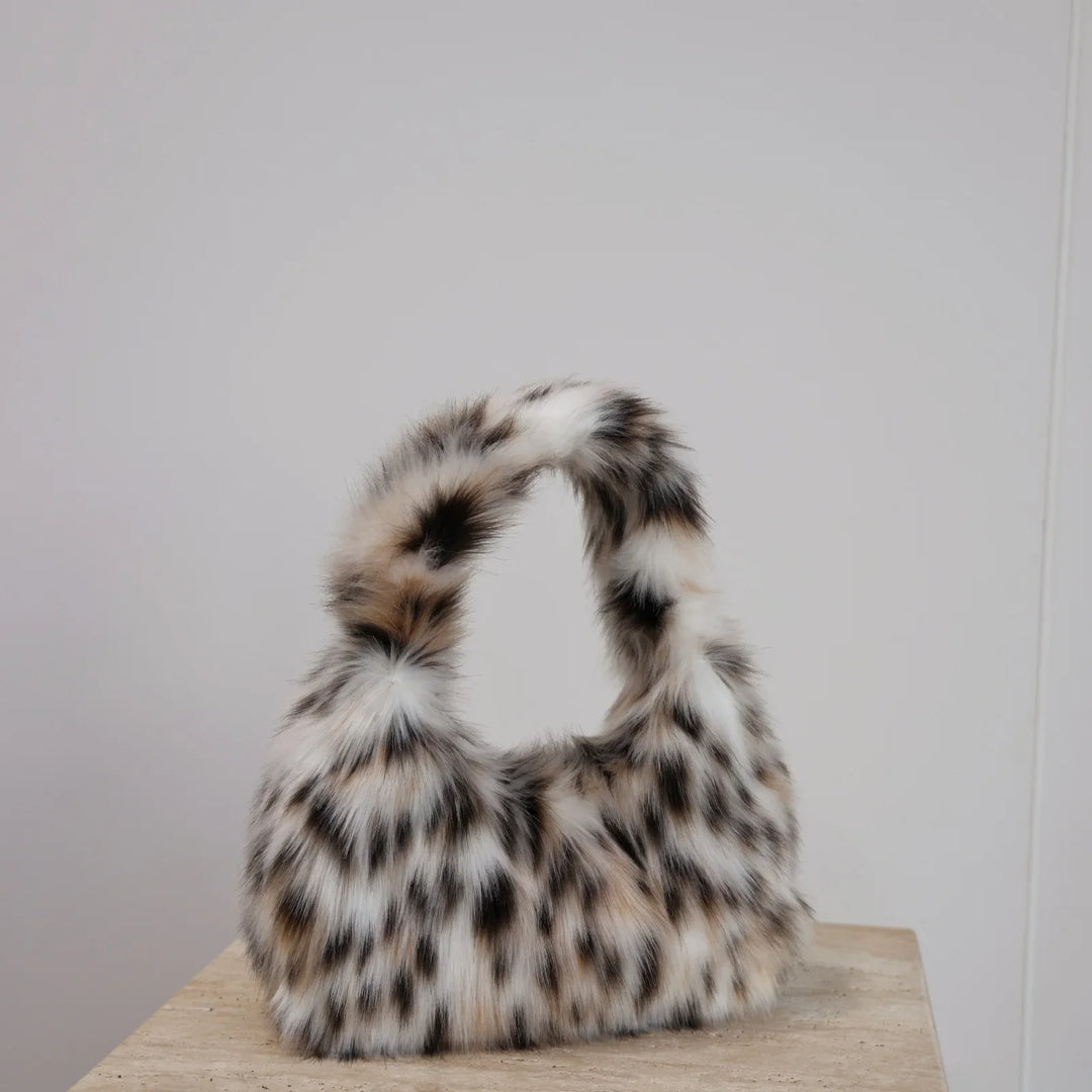 Mabel | Plush Faux Fur Hobo Shoulder Bag