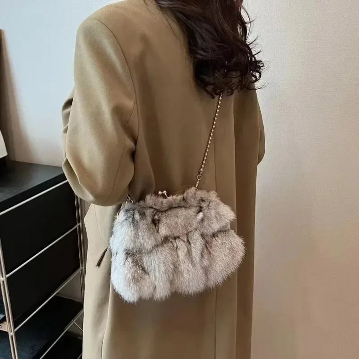 Victoria | Chic Faux Fur Evening Clutch