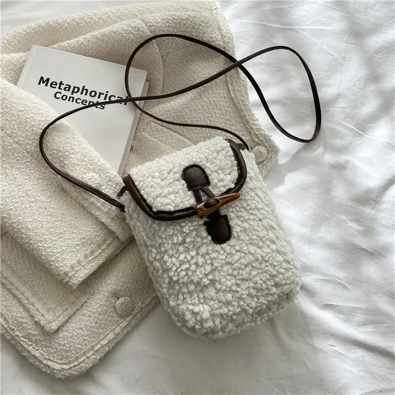 Lara | Faux Fur Crossbody Phone Bag