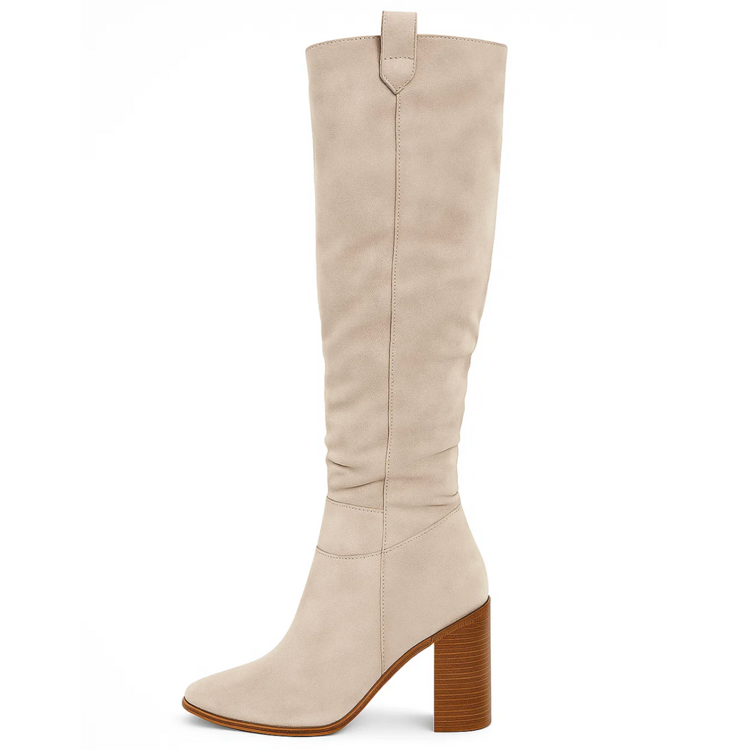 Suede Block Heel Boots