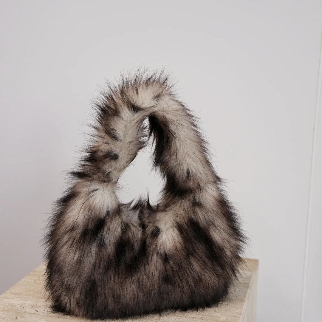 Mabel | Plush Faux Fur Hobo Shoulder Bag