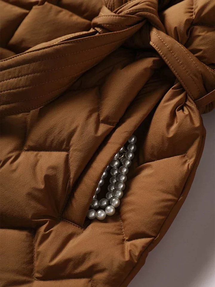 Antoinette™ - Elegant Down Jacket with Belt