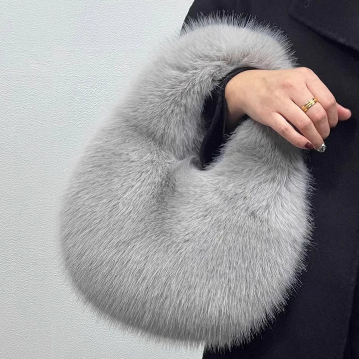 Jean | Half-Moon Shoulder Bag with Faux Fur