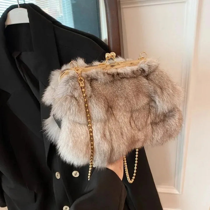 Victoria | Chic Faux Fur Evening Clutch