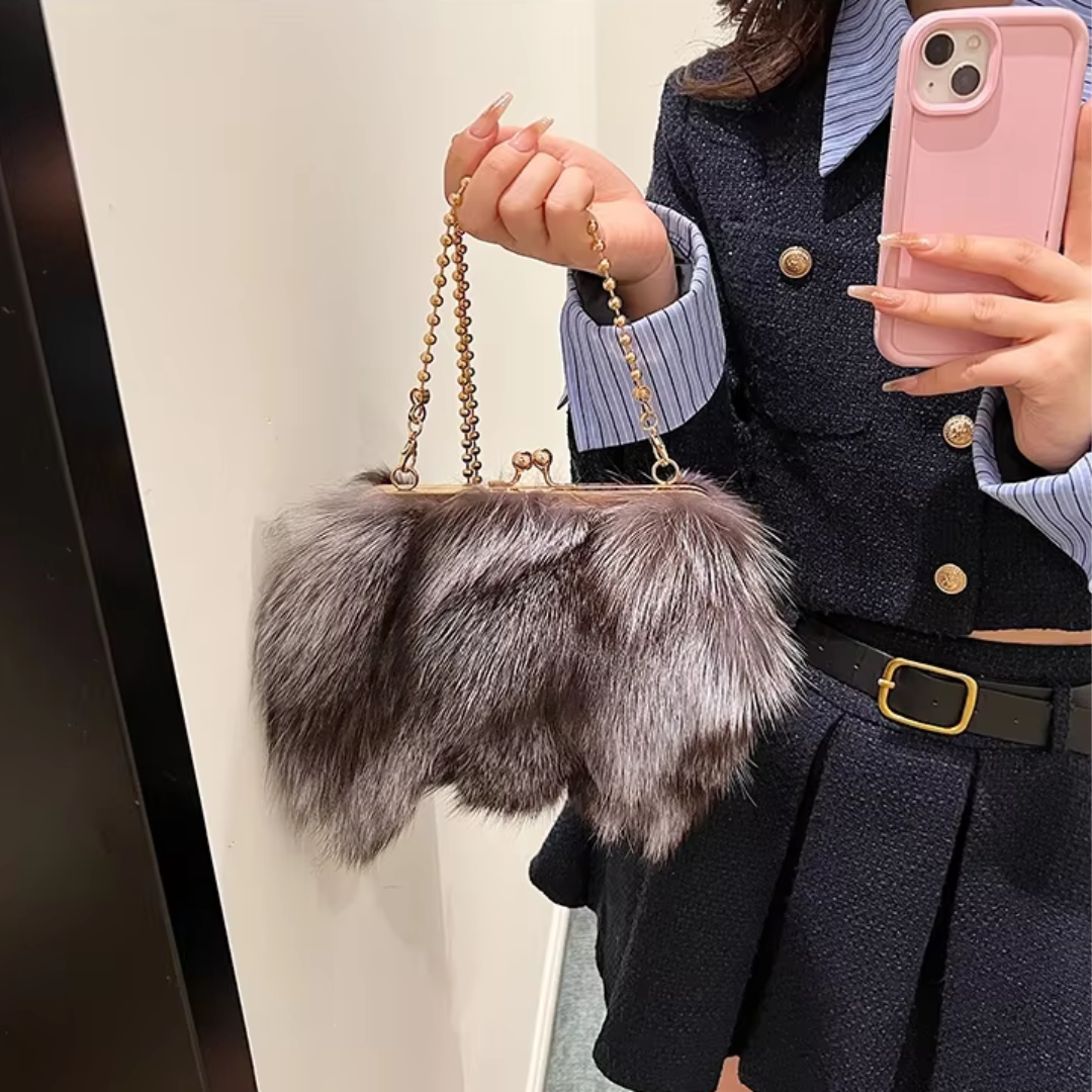 Victoria | Chic Faux Fur Evening Clutch