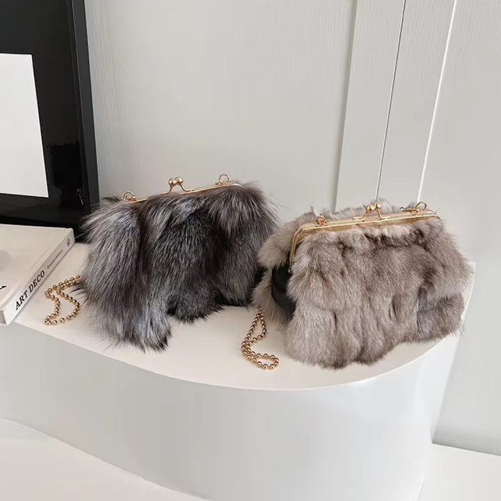 Victoria | Chic Faux Fur Evening Clutch
