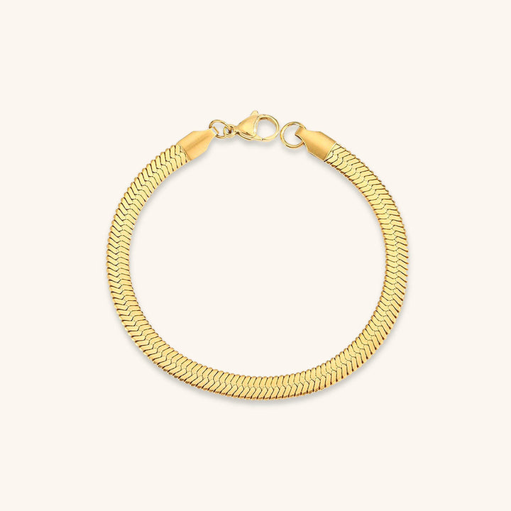 Vida Guld Herringbone Bracelet