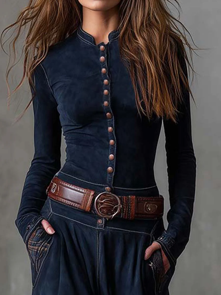 Emily | Suede Dress with Belt Detail