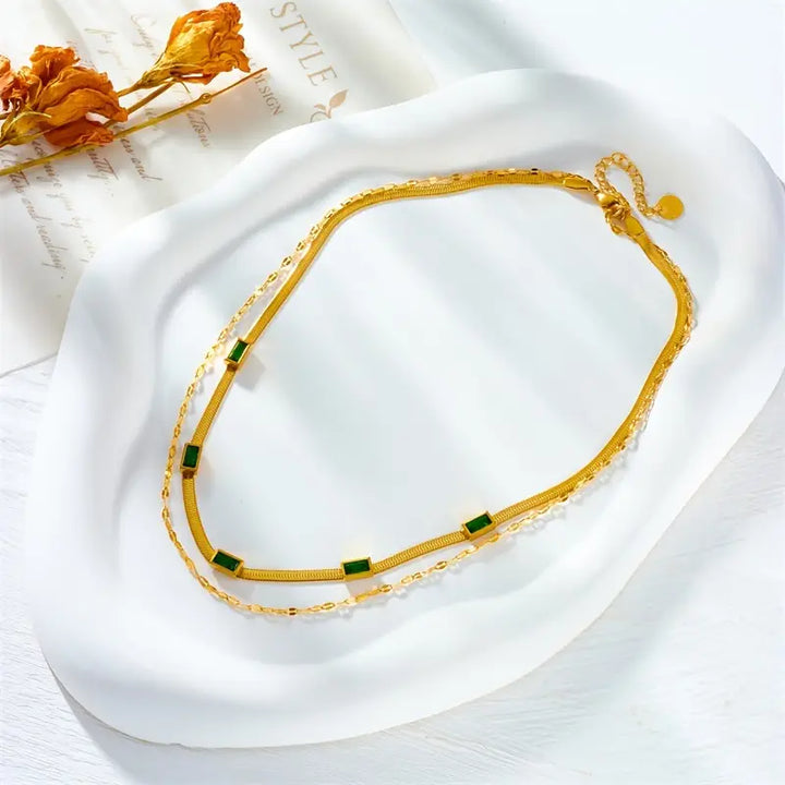 Double Layer Retro Gold Necklace