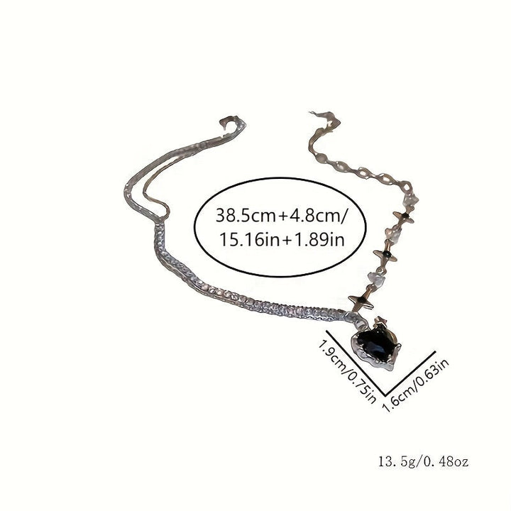 Y2K Irregular Heart Star Necklace