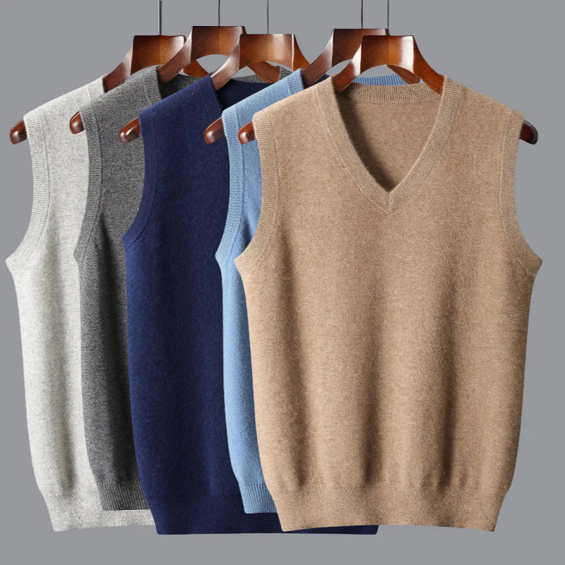 Soft and Comfortable Men's Sweater Vest with V-Neck