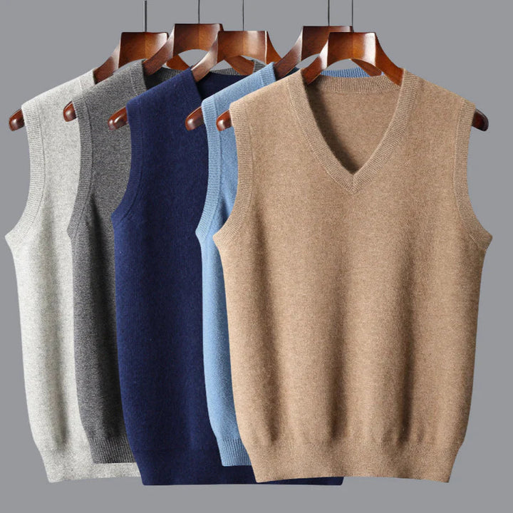Soft and Comfortable Men's Sweater Vest with V-Neck