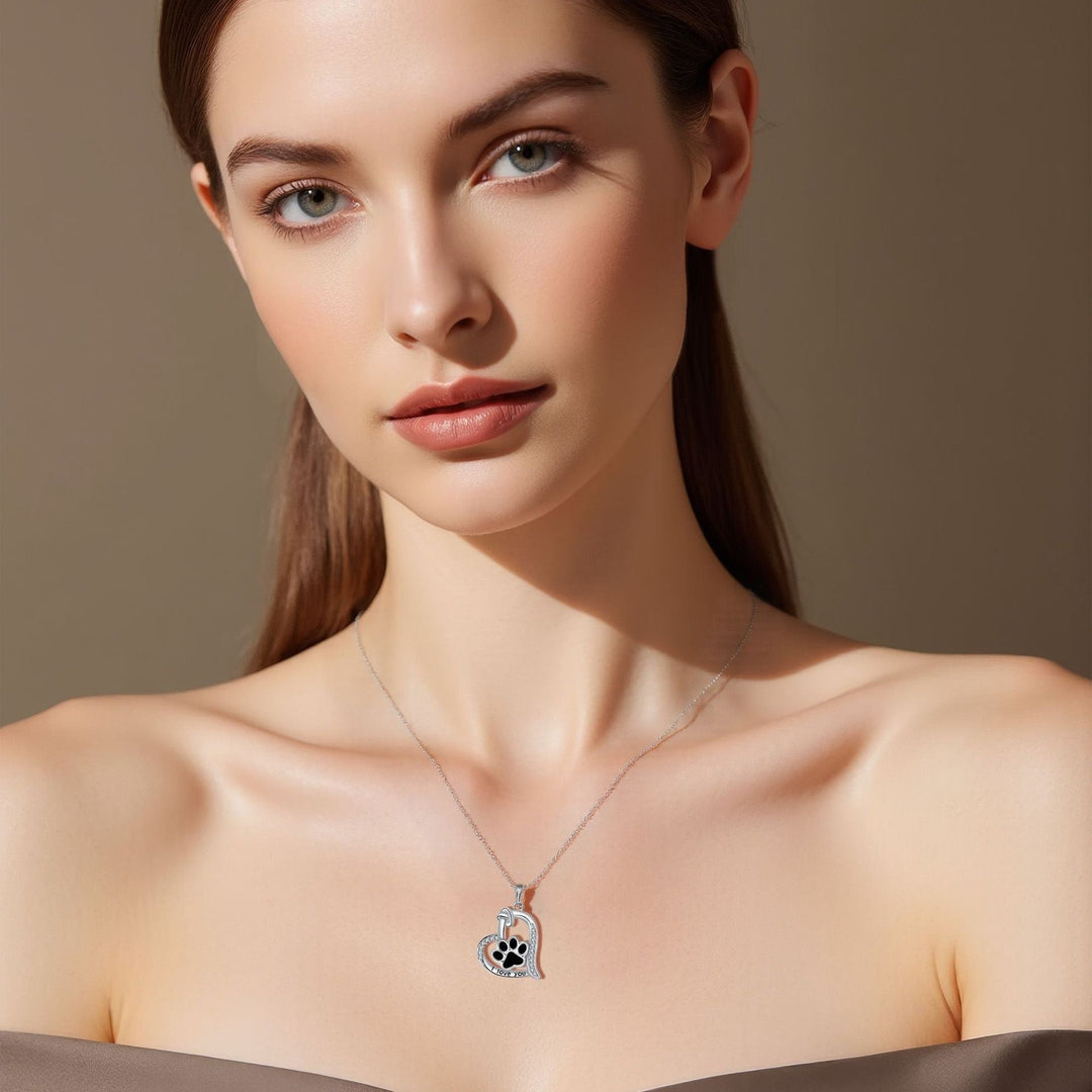 Heart & Paw Necklace - A Memory of Faithful Companions