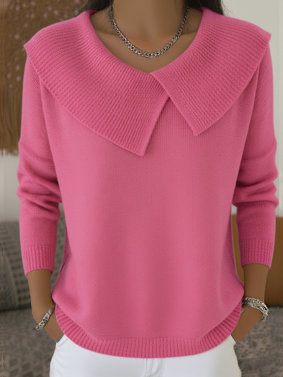 Cristina | Women's Stylish Festive Sweater with Elegant Flap Details