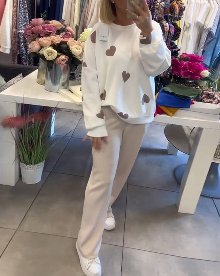 Ava – Sweater in cotton blend with hearts