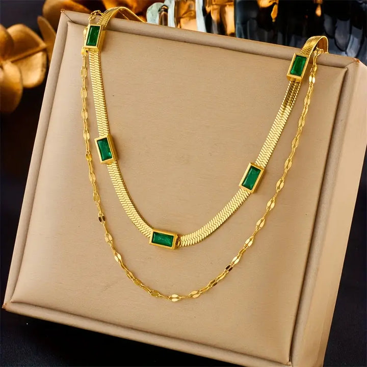 Double Layer Retro Gold Necklace