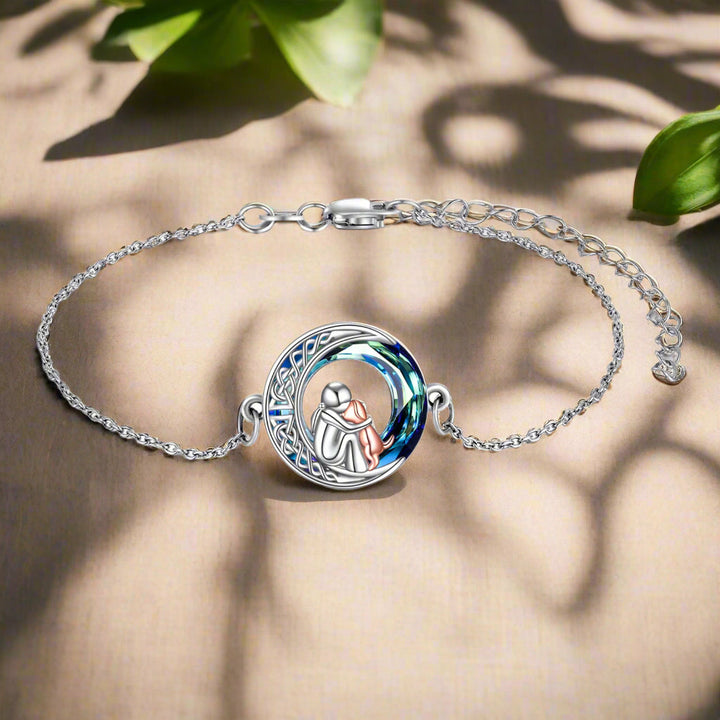 Adjustable Lucky Bracelet in Sterling Silver 925 with Dog Motif