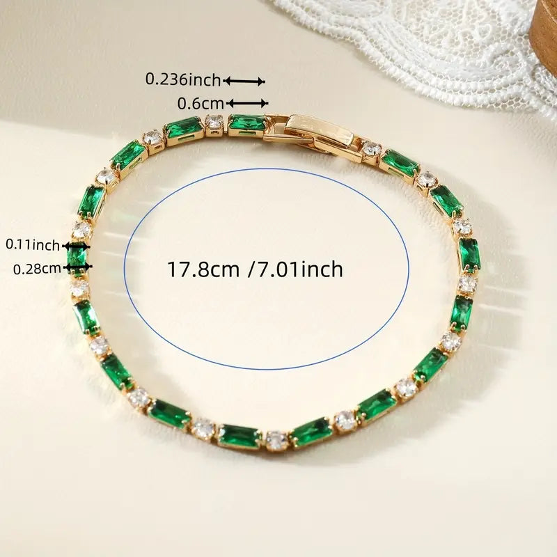 Elegant Gold-Green Bracelet