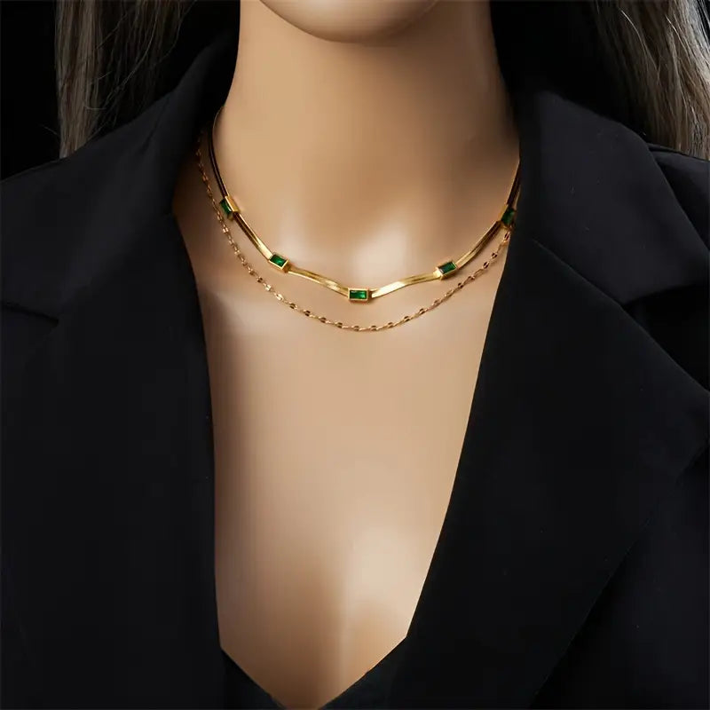 Double Layer Retro Gold Necklace