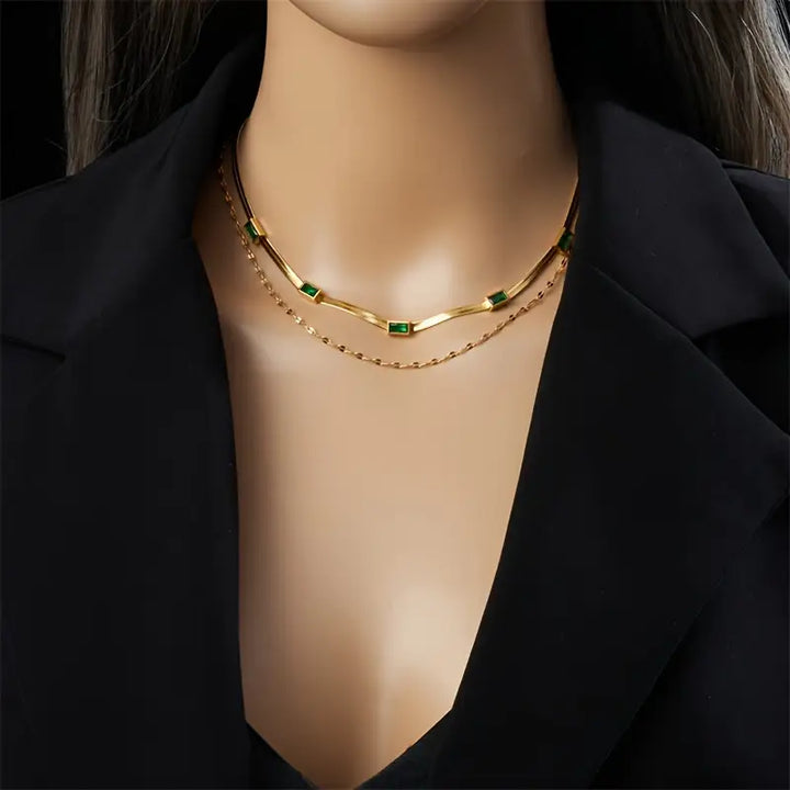 Double Layer Retro Gold Necklace