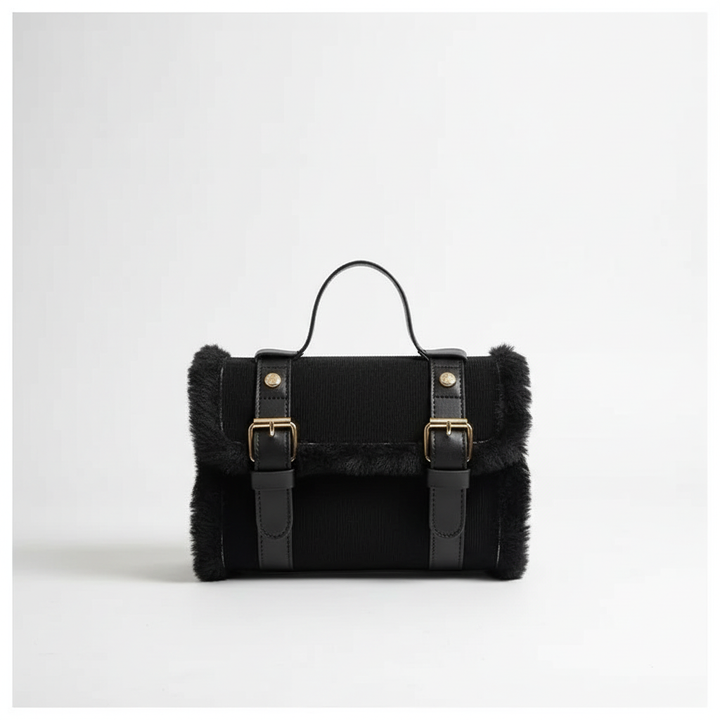 Harper | Plush Faux-Fur Flap Shoulder Bag