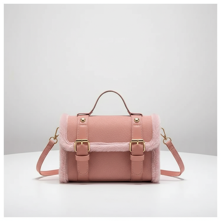 Harper | Plush Faux-Fur Flap Shoulder Bag