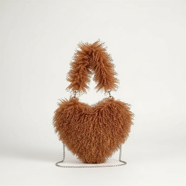 Amélie | Heart-Shaped Plush Shoulder Bag