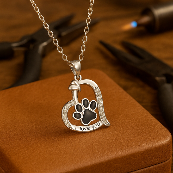 Heart & Paw Necklace - A Memory of Faithful Companions
