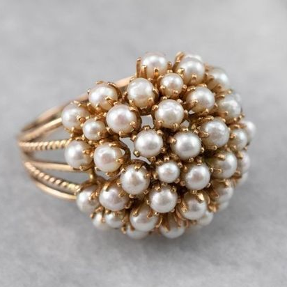 Inserted Pearl Ring