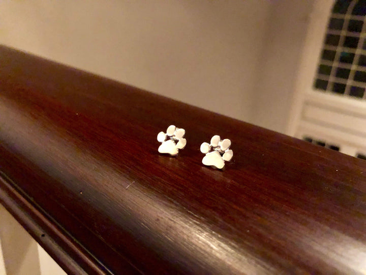 Paw-Shaped Earrings in Hypoallergenic Stainless Steel