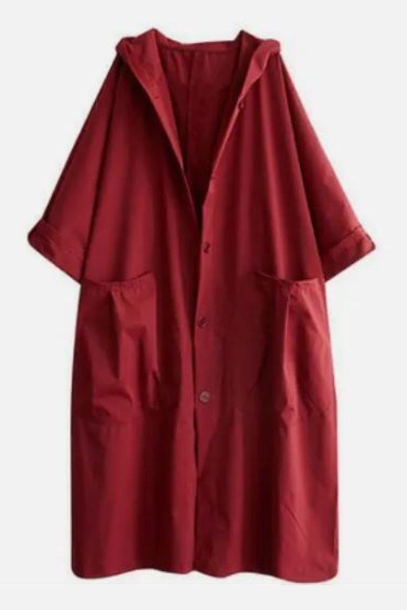 One Size Fits All Oversized Water Resistant Windbreaker Jacket