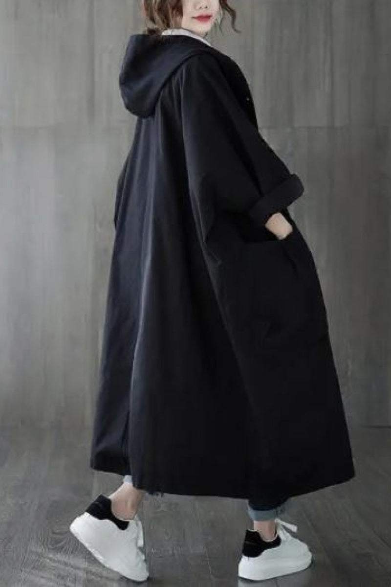 One Size Fits All Oversized Water Resistant Windbreaker Jacket