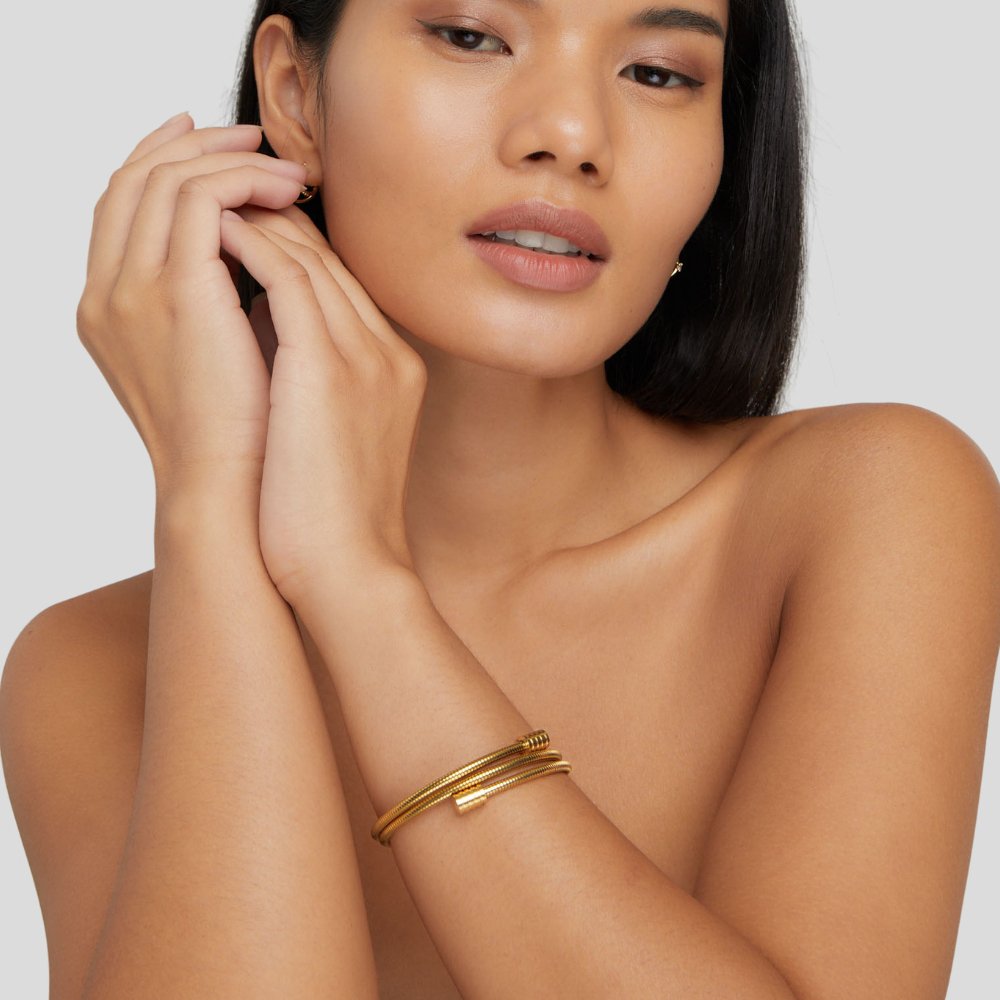 Twinned Gold Bracelet